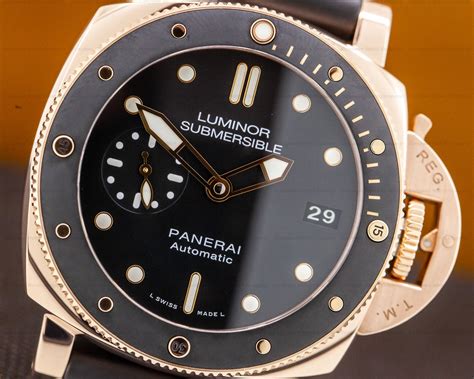 panerai submersible manual|Panerai submersible 42mm rose gold.